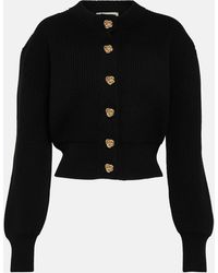Alexander McQueen - Button-embellished Cashmere And Wool-blend Knitted Cardigan - Lyst