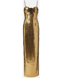 Rebecca Vallance - Gloria Sequined Floral-Applique Gown - Lyst
