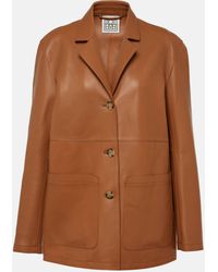 Totême - Oversized Leather Jacket - Lyst