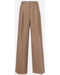 Dries Van Noten - Checked Wool Wide-Leg Pants - Lyst