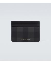 Burberry Tarjetero con detalles en piel - Negro