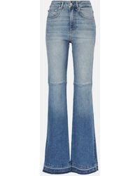 AG Jeans - La Croisette High-Rise Flared Jeans - Lyst