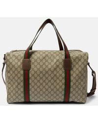 Gucci - Gg Supreme Large Canvas Duffle Bag - Lyst