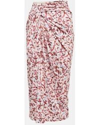 Isabel Marant - Jeldia Printed Jersey Midi Skirt - Lyst