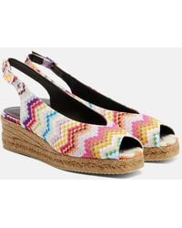 Missoni - Joy 30 Zigzag Lame Espadrille Wedges - Lyst