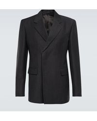 Prada - Double-Breasted Mohair And Wool Blazer - Lyst