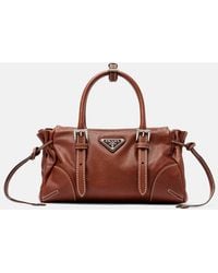 Prada - Bonnie Small Leather Top-Handle Bag - Lyst