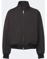 Studio Nicholson - Over Cotton And Wool Bomber Jacket - Lyst