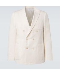 Canali - Kei Linen And Silk Blazer - Lyst