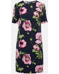 Oscar de la Renta - Minikleid Aus Einem Baumwollgemisch - Lyst