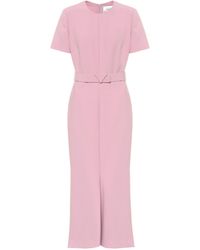Valentino Vestido midi en mezcla de lana - Rosa