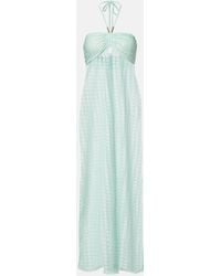 Melissa Odabash - Mila Semi-Sheer Halterneck Maxi Dress - Lyst