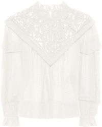 Isabel Marant Blouse Geoffrey en lin - Blanc