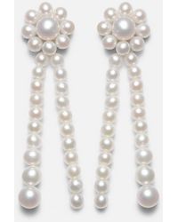 Sophie Bille Brahe - Promenade De Fleur 14Kt Earrings With Freshwater Pearls - Lyst