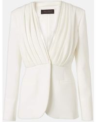 Max Mara - Gradi Draped Crepe Jacket - Lyst