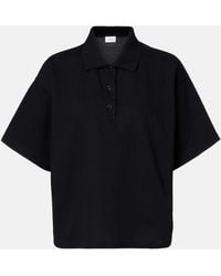 Saint Laurent - Cassandre Cotton-Blend Pique Polo Shirt - Lyst
