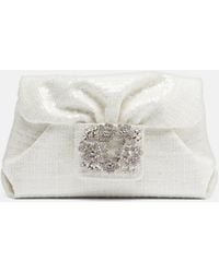 Roger Vivier - Efflorescence Micro Sequined Clutch - Lyst