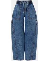 Alaïa - Barrel-Leg Jeans - Lyst