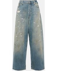 Acne Studios - Distressed Mid-rise Wide-leg Jeans - Lyst