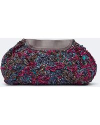 Dries Van Noten - Small Embellished Leather-Trimmed Clutch - Lyst