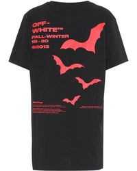 Off-White c/o Virgil Abloh T-Shirt Bat aus Baumwolle - Schwarz