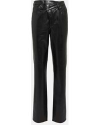 Agolde - Criss-cross High-rise Faux Leather Pants - Lyst