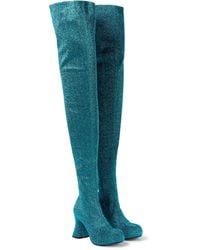 Blue Over-the-knee boots for Women | Lyst