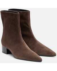 KHAITE - Andee Suede Ankle Boots - Lyst