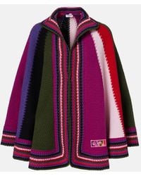 PUCCI - Colorblocked Wool Cape - Lyst