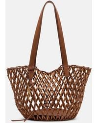 Saint Laurent - Panier Small Wooden Basket Bag - Lyst