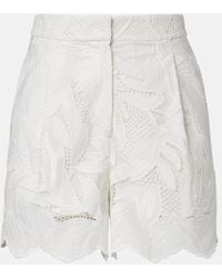 Erdem - Embroidered Mesh Shorts - Lyst
