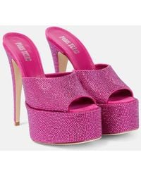 Paris Texas - Marina Embellished Platform Sandals - Lyst