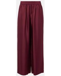 Lisa Yang - Weite Hose Aus Seidensatin - Lyst