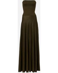 Alaïa - Linen-Blend Bustier Dress - Lyst