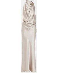 The Sei - Vestido De Fiesta De Seda Drapeado - Lyst