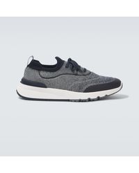 Brunello Cucinelli - Sneakers Aus Strick - Lyst