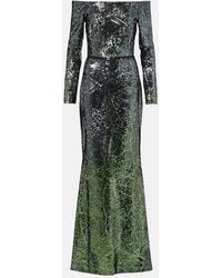 Elie Saab - Ombre Sequined Silk-Blend Gown - Lyst