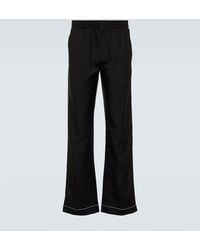 Prada - Silk Straight Pants - Lyst