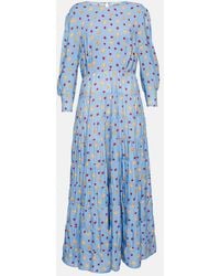 RIXO London - Kristen Tiered Printed Voile Maxi Dress - Lyst