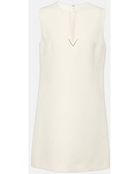 Valentino - Crepe Couture Vgold Minidress - Lyst