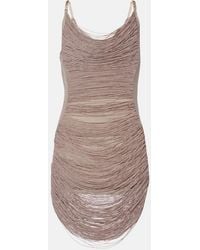 The Attico - Fringed Minidress - Lyst
