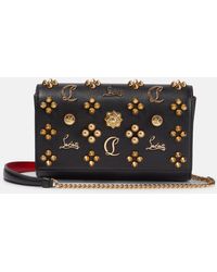 Louboutin Paloma Fold-Over Embellished Clutch Bag w/ Box - Boca