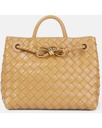 Bottega Veneta - Andiamo Small Intrecciato Leather Tote Bag - Lyst