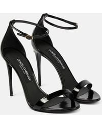 Dolce & Gabbana - Patent Leather Sandals - Lyst