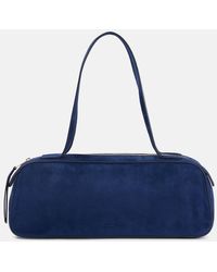 KHAITE - Schultertasche Simona Aus Veloursleder - Lyst