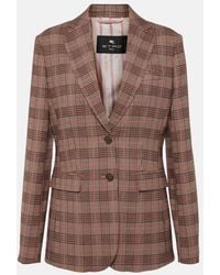 Etro - Checked Wool-Blend Blazer - Lyst