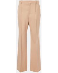 Chloé - High-Rise Wool Straight Pants - Lyst