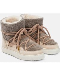 Inuikii - Sneaker Classic Shearling And Leather Ankle Boots - Lyst