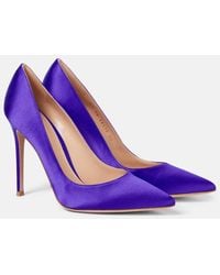 Gianvito Rossi - Gianvito 105 Satin Crepe Pumps - Lyst