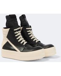 Rick Owens - Geobasket Leather High-Top Platform Sneakers - Lyst